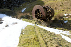 Coity Quarry winding drum, Blaenavon, March 2010